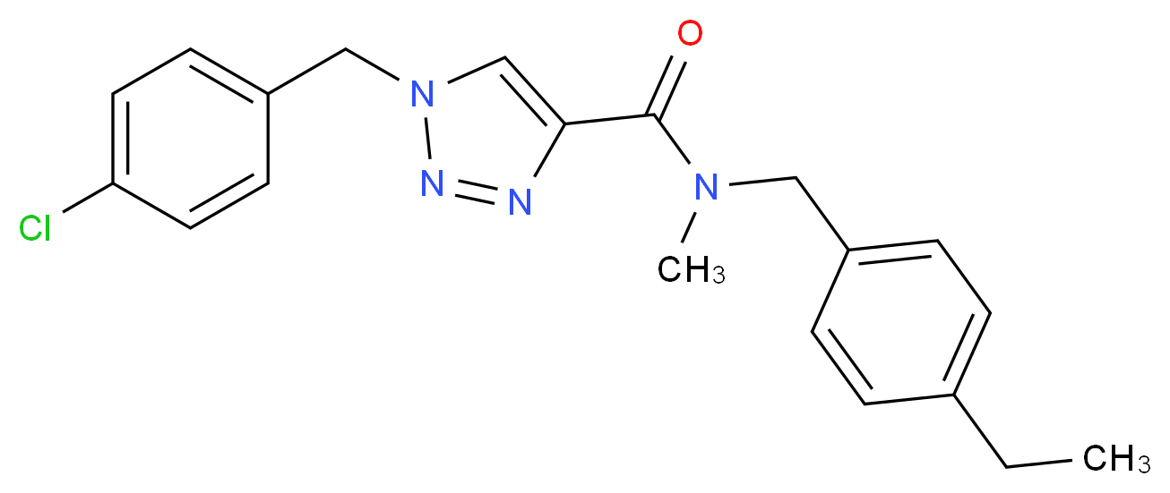 1-(4-chlorobenzyl)-N-(4-ethylbenzyl)-N-methyl-1H-1,2,3-triazole-4-carboxamide_分子结构_CAS_)