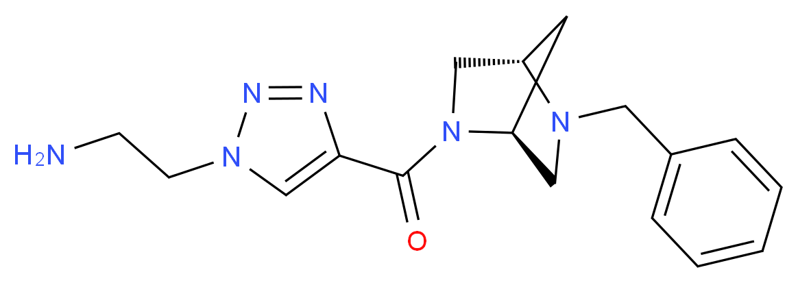 2-(4-{[(1S,4S)-5-benzyl-2,5-diazabicyclo[2.2.1]hept-2-yl]carbonyl}-1H-1,2,3-triazol-1-yl)ethanamine_分子结构_CAS_)