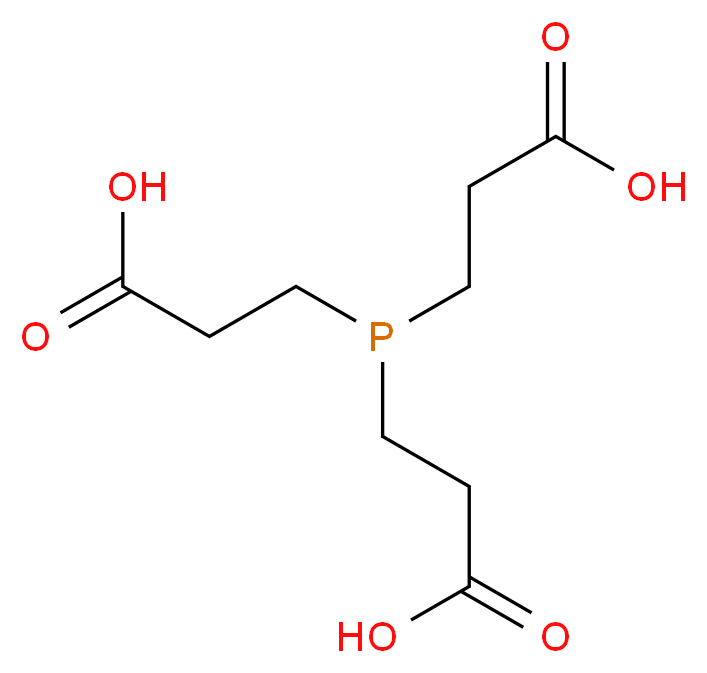 3-[bis(2-carboxyethyl)phosphanyl]propanoic acid_分子结构_CAS_5961-85-3