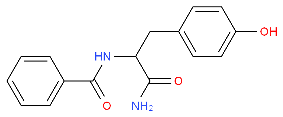 3-(4-hydroxyphenyl)-2-(phenylformamido)propanamide_分子结构_CAS_58690-81-6