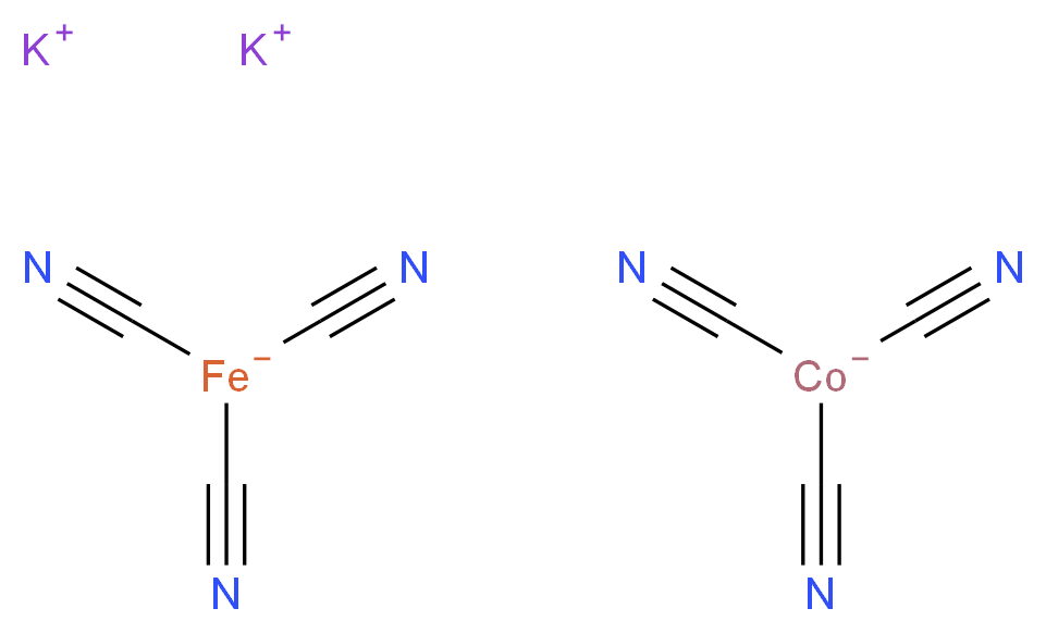 六氰基钴(II)铁(II)酸钾_分子结构_CAS_12549-23-4)