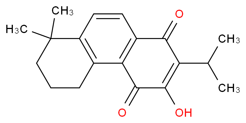 3-hydroxy-8,8-dimethyl-2-(propan-2-yl)-1,4,5,6,7,8-hexahydrophenanthrene-1,4-dione_分子结构_CAS_27468-20-8