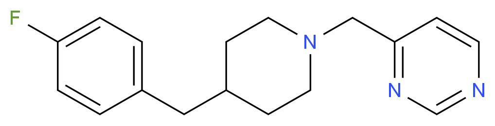 4-{[4-(4-fluorobenzyl)-1-piperidinyl]methyl}pyrimidine_分子结构_CAS_)