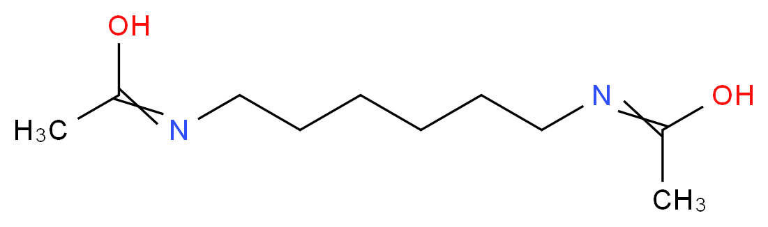 N-{6-[(1-hydroxyethylidene)amino]hexyl}ethanimidic acid_分子结构_CAS_3073-59-4