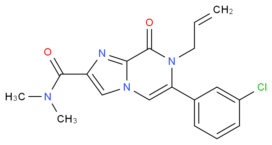 7-allyl-6-(3-chlorophenyl)-N,N-dimethyl-8-oxo-7,8-dihydroimidazo[1,2-a]pyrazine-2-carboxamide_分子结构_CAS_)