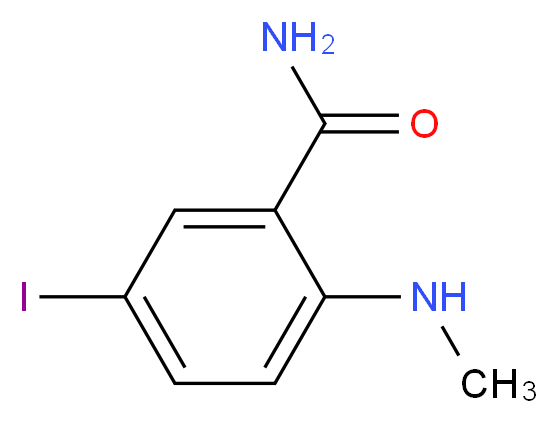 5-Iodo-2-(methylamino)benzamide_分子结构_CAS_660436-78-2)