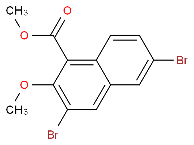 Methyl 3,6-dibromo-2-methoxy-1-naphthoate_分子结构_CAS_)