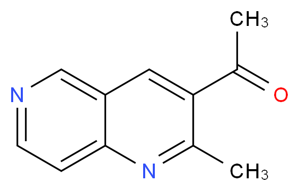 1-(2-methyl-1,6-naphthyridin-3-yl)ethan-1-one_分子结构_CAS_52816-65-6