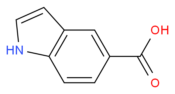 1H-indole-5-carboxylic acid_分子结构_CAS_1670-81-1