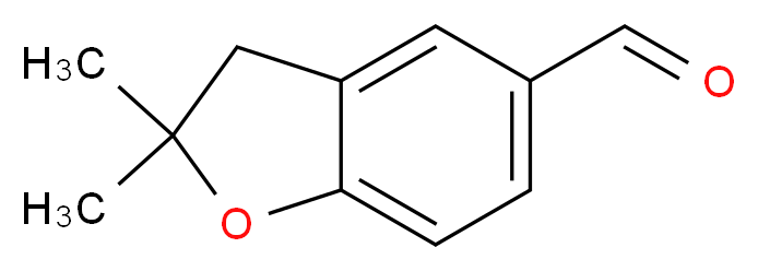 2,2-dimethyl-2,3-dihydro-1-benzofuran-5-carbaldehyde_分子结构_CAS_38002-92-5