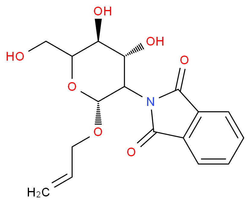 2-[(2R,4R,5S)-4,5-dihydroxy-6-(hydroxymethyl)-2-(prop-2-en-1-yloxy)oxan-3-yl]-2,3-dihydro-1H-isoindole-1,3-dione_分子结构_CAS_114853-29-1