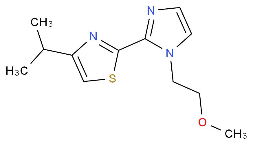4-isopropyl-2-[1-(2-methoxyethyl)-1H-imidazol-2-yl]-1,3-thiazole_分子结构_CAS_)