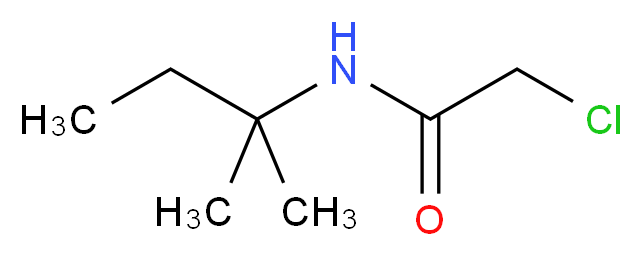 2-Chloro-N-(1,1-dimethylpropyl)acetamide_分子结构_CAS_39096-81-6)