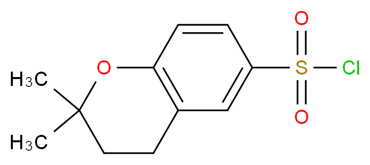 2,2-dimethyl-3,4-dihydro-2H-1-benzopyran-6-sulfonyl chloride_分子结构_CAS_131880-55-2