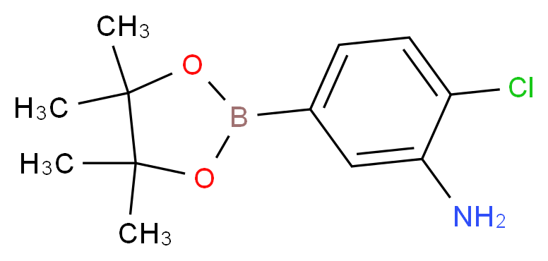 2-chloro-5-(tetramethyl-1,3,2-dioxaborolan-2-yl)aniline_分子结构_CAS_850567-56-5