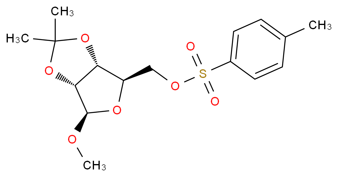 METHYL 2,3-O-ISOPROPYLIDENE-5-O-(p-TOLYLSULFONYL)-&beta;-D-RIBOFURANOSIDE_分子结构_CAS_4137-56-8)