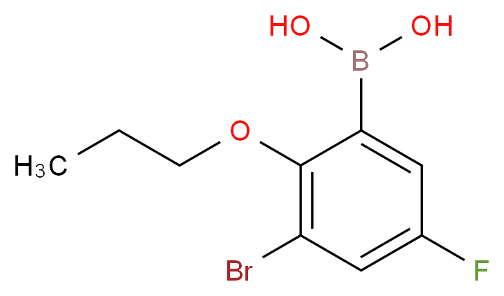 3-溴-5-氟-2-丙氧基苯硼酸_分子结构_CAS_868272-84-8)