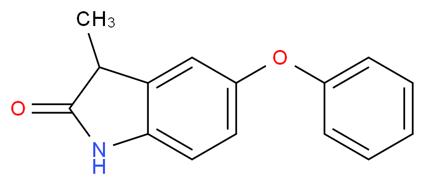 3-methyl-5-phenoxy-2,3-dihydro-1H-indol-2-one_分子结构_CAS_115608-94-1