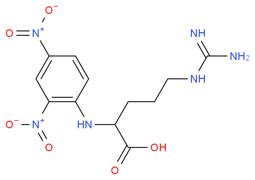 5-carbamimidamido-2-[(2,4-dinitrophenyl)amino]pentanoic acid_分子结构_CAS_1602-42-2