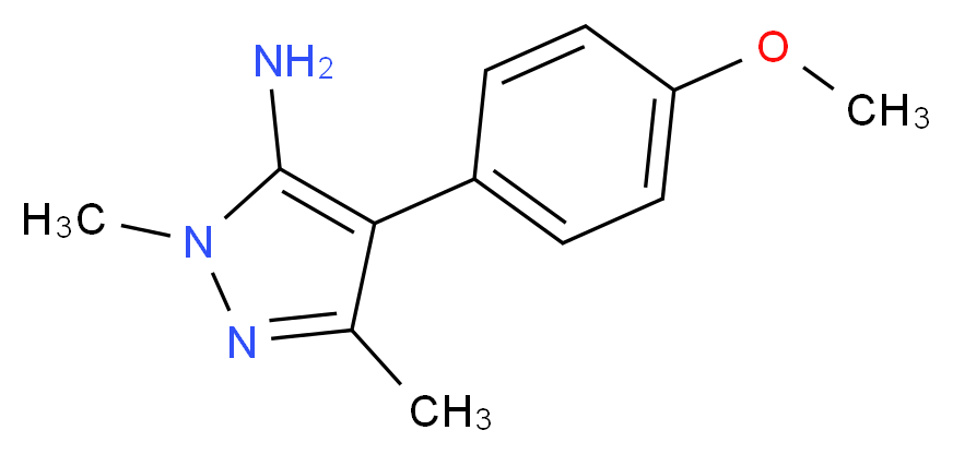 4-(4-methoxyphenyl)-1,3-dimethyl-1H-pyrazol-5-amine_分子结构_CAS_1015846-18-0)