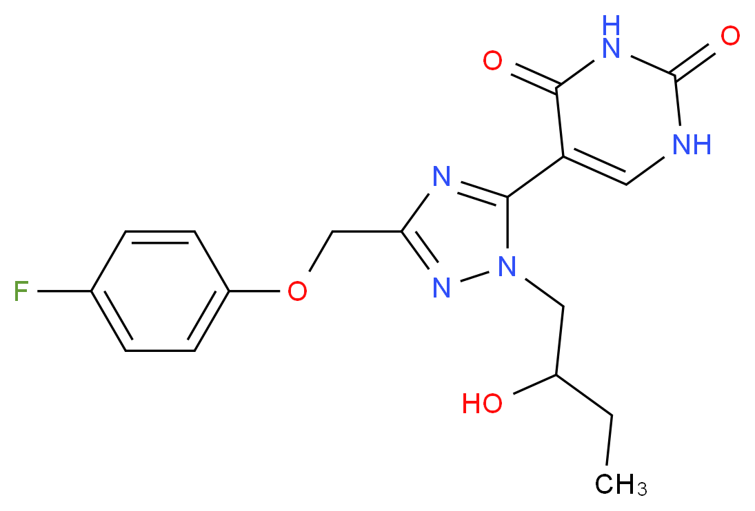 5-[3-[(4-fluorophenoxy)methyl]-1-(2-hydroxybutyl)-1H-1,2,4-triazol-5-yl]pyrimidine-2,4(1H,3H)-dione_分子结构_CAS_)