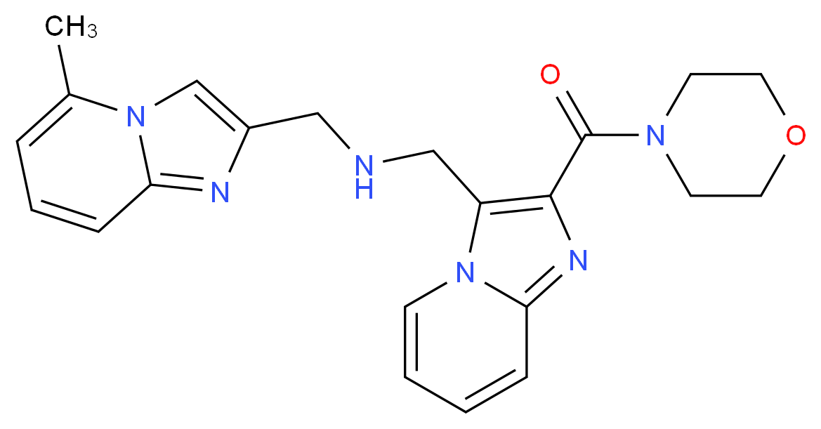 1-(5-methylimidazo[1,2-a]pyridin-2-yl)-N-{[2-(4-morpholinylcarbonyl)imidazo[1,2-a]pyridin-3-yl]methyl}methanamine_分子结构_CAS_)