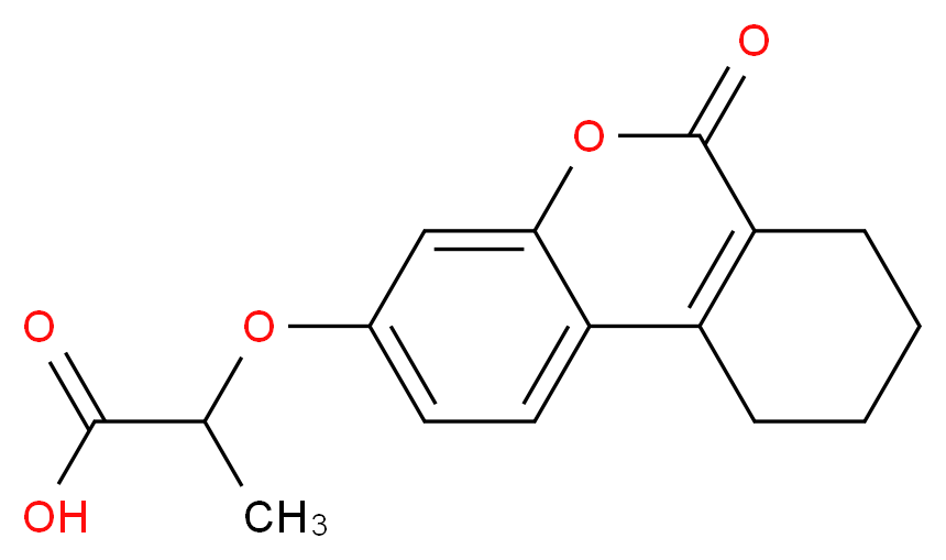 2-({6-oxo-6H,7H,8H,9H,10H-cyclohexa[c]chromen-3-yl}oxy)propanoic acid_分子结构_CAS_313471-13-5