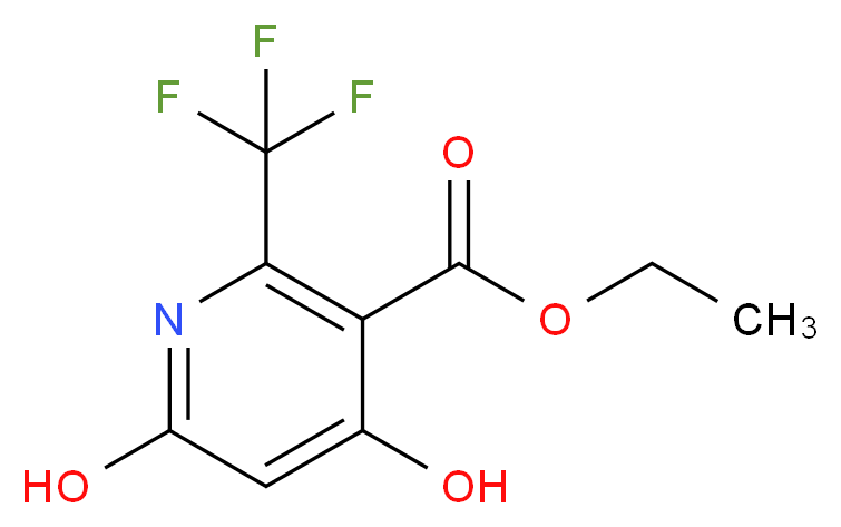 ethyl 4,6-dihydroxy-2-(trifluoromethyl)pyridine-3-carboxylate_分子结构_CAS_103900-77-2