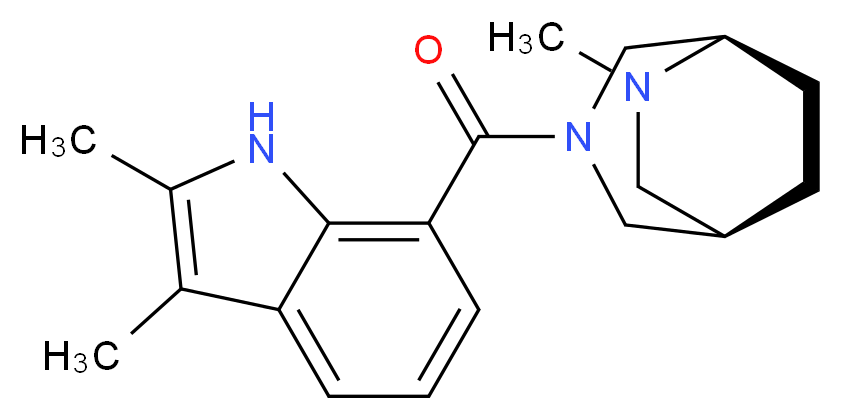 (1R*,5R*)-3-[(2,3-dimethyl-1H-indol-7-yl)carbonyl]-6-methyl-3,6-diazabicyclo[3.2.2]nonane_分子结构_CAS_)