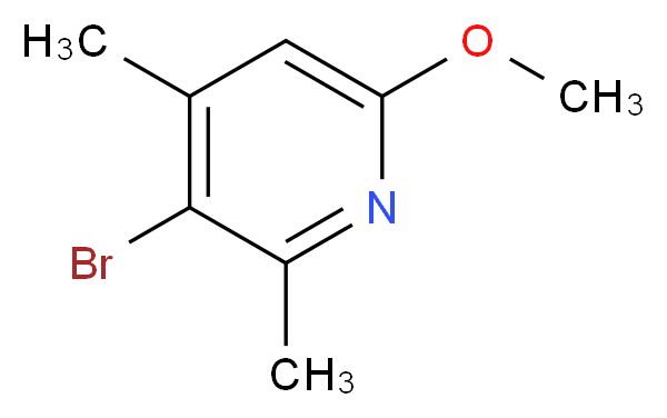 3-Bromo-6-methoxy-2,4-dimethylpyridine_分子结构_CAS_819069-57-3)