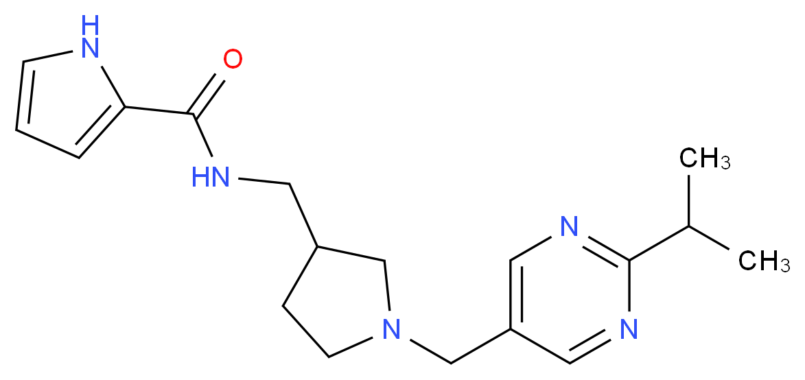 N-({1-[(2-isopropylpyrimidin-5-yl)methyl]pyrrolidin-3-yl}methyl)-1H-pyrrole-2-carboxamide_分子结构_CAS_)