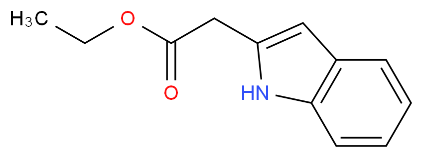 ethyl 2-(1H-indol-2-yl)acetate_分子结构_CAS_33588-64-6