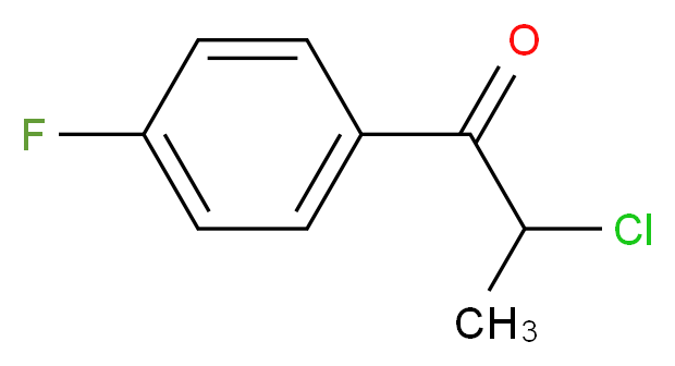 2-Chloro-1-(4-fluorophenyl)-1-propanone_分子结构_CAS_81112-09-6)