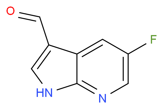 5-Fluoro-1H-pyrrolo[2,3-b]pyridine-3-carbaldehyde_分子结构_CAS_1171920-17-4)