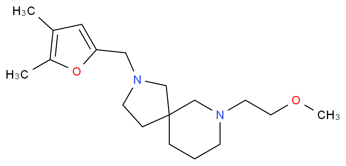 2-[(4,5-dimethyl-2-furyl)methyl]-7-(2-methoxyethyl)-2,7-diazaspiro[4.5]decane_分子结构_CAS_)