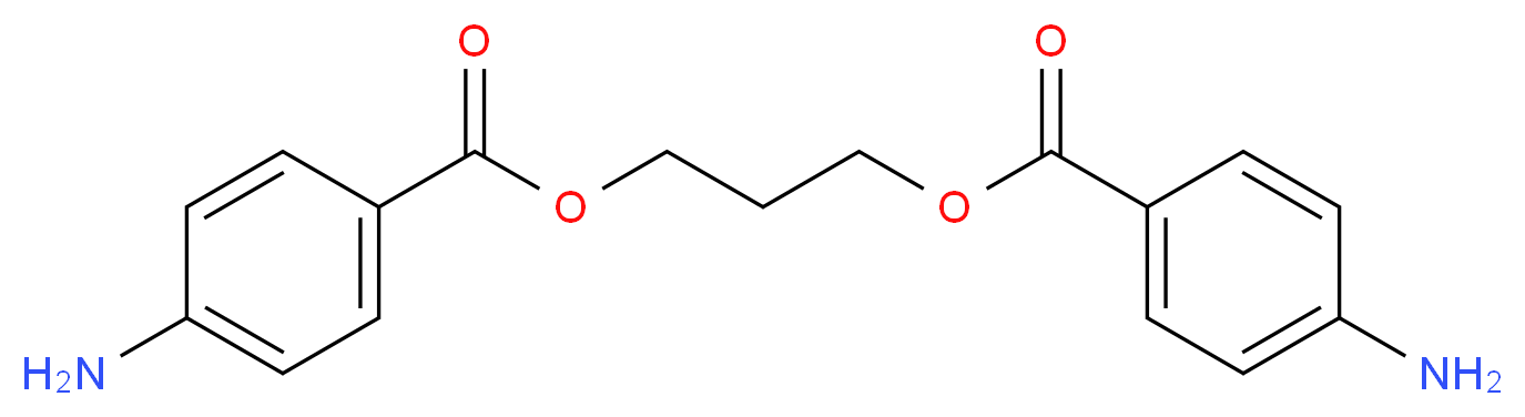 Propane-1,3-diyl bis(4-aminobenzoate)_分子结构_CAS_57609-64-0)