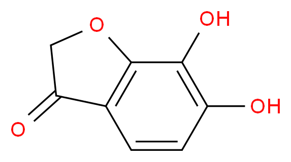 6,7-dihydroxy-2,3-dihydro-1-benzofuran-3-one_分子结构_CAS_6272-27-1