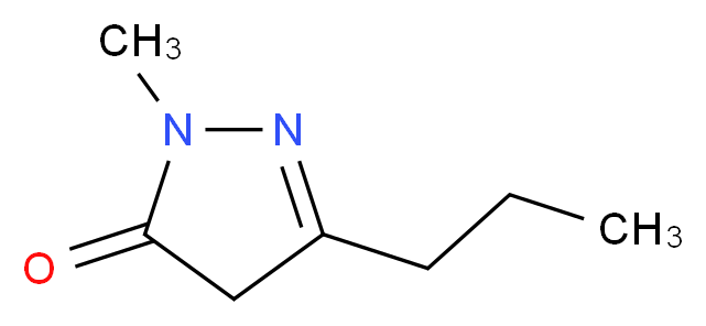 1-methyl-3-propyl-4,5-dihydro-1H-pyrazol-5-one_分子结构_CAS_31272-04-5