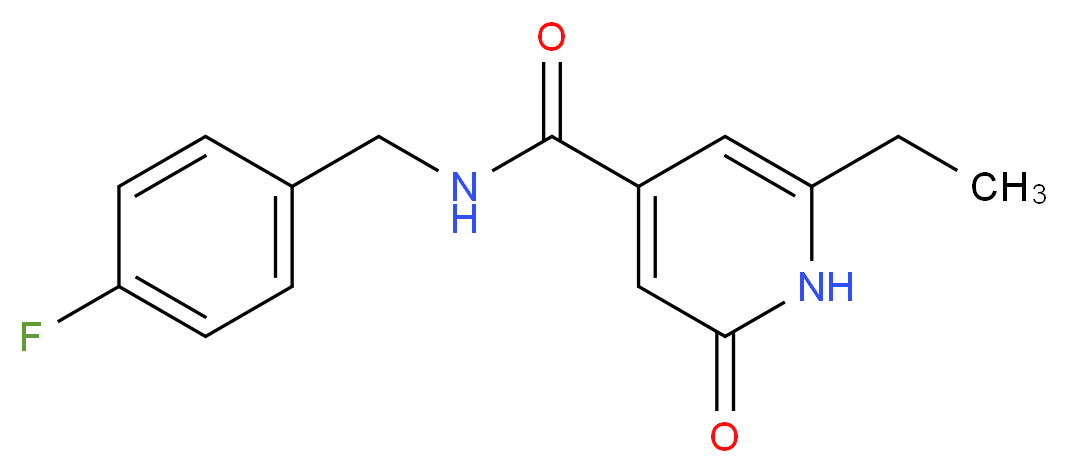 6-ethyl-N-(4-fluorobenzyl)-2-oxo-1,2-dihydropyridine-4-carboxamide_分子结构_CAS_)