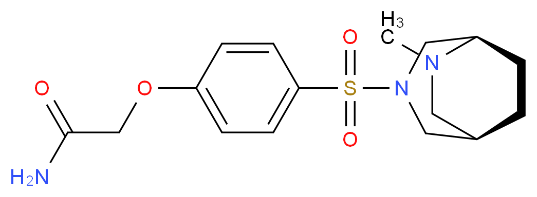 2-(4-{[(1R*,5R*)-6-methyl-3,6-diazabicyclo[3.2.2]non-3-yl]sulfonyl}phenoxy)acetamide_分子结构_CAS_)