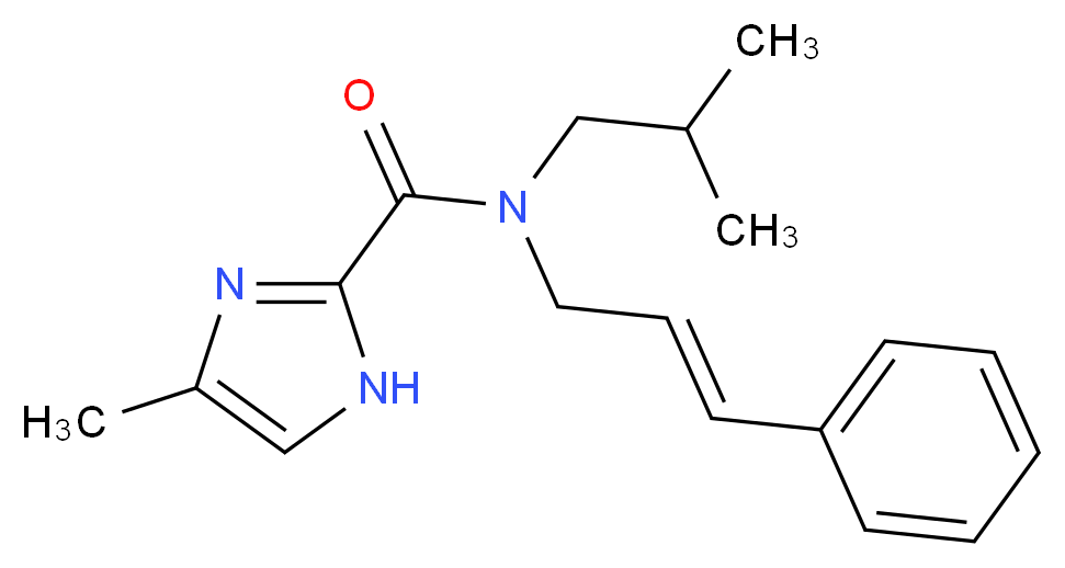N-isobutyl-4-methyl-N-[(2E)-3-phenylprop-2-en-1-yl]-1H-imidazole-2-carboxamide_分子结构_CAS_)