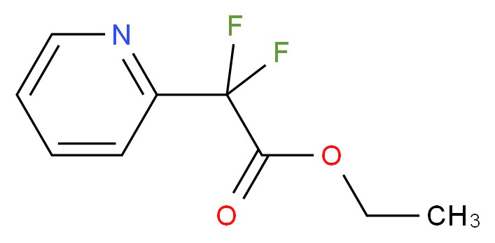 ETHYL 2,2-DIFLUORO-2-(2-PYRIDYL)ACETATE_分子结构_CAS_267876-28-8)