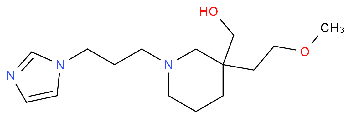 [1-[3-(1H-imidazol-1-yl)propyl]-3-(2-methoxyethyl)-3-piperidinyl]methanol_分子结构_CAS_)