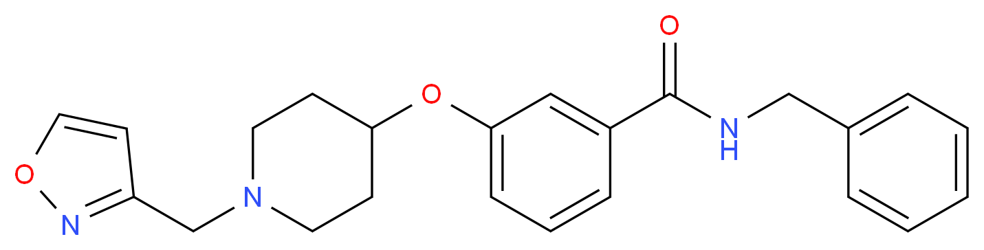 N-benzyl-3-{[1-(3-isoxazolylmethyl)-4-piperidinyl]oxy}benzamide_分子结构_CAS_)