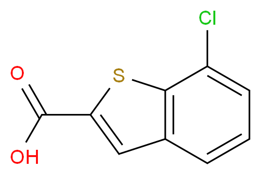 7-Chlorobenzo[b]thiophene-2-carboxylic acid_分子结构_CAS_)