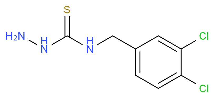 3-amino-1-[(3,4-dichlorophenyl)methyl]thiourea_分子结构_CAS_206559-55-9