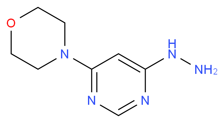 4-(6-hydrazinylpyrimidin-4-yl)morpholine_分子结构_CAS_5767-36-2