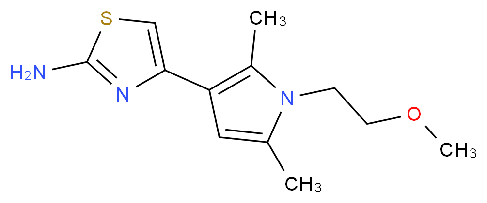4-[1-(2-Methoxy-ethyl)-2,5-dimethyl-1H-pyrrol-3-yl]-thiazol-2-ylamine_分子结构_CAS_)