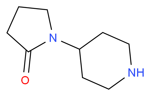 1-(4-piperidinyl)-2-pyrrolidinone_分子结构_CAS_91596-61-1)