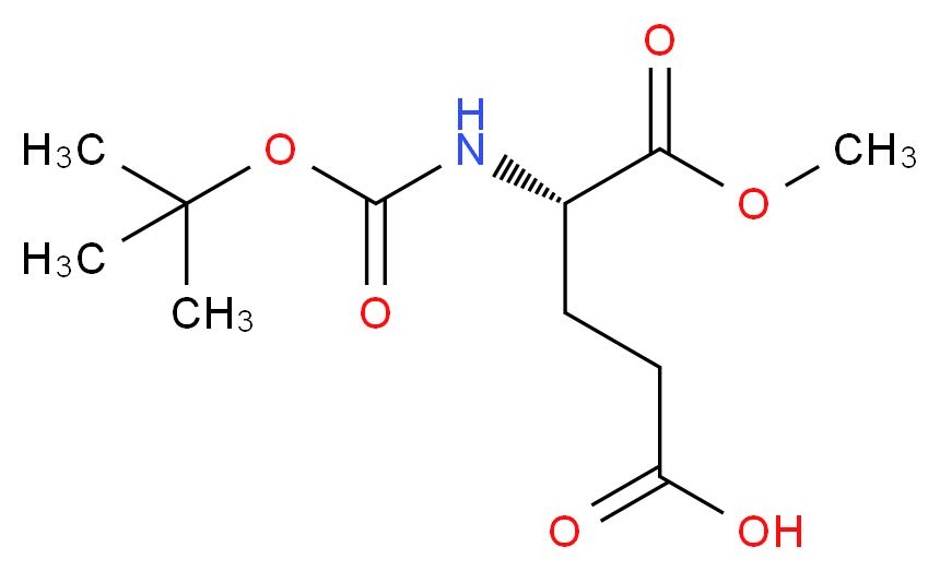 (4S)-4-{[(tert-butoxy)carbonyl]amino}-5-methoxy-5-oxopentanoic acid_分子结构_CAS_72086-72-7